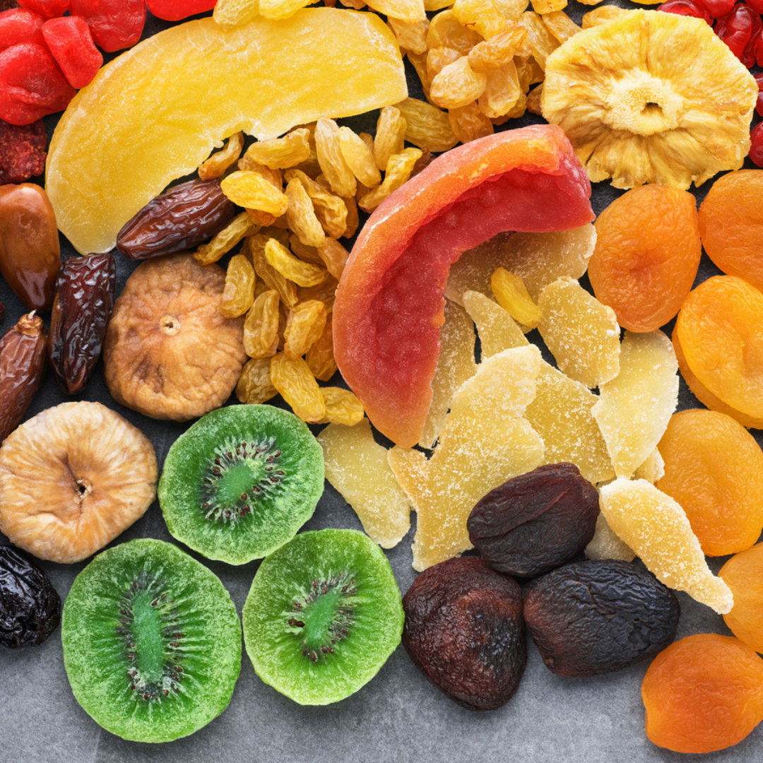Sugared dried fruits