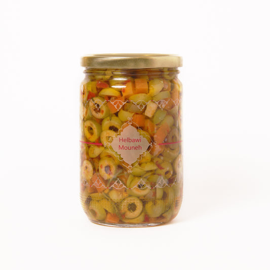 Olives with thyme, lemon and Chilli